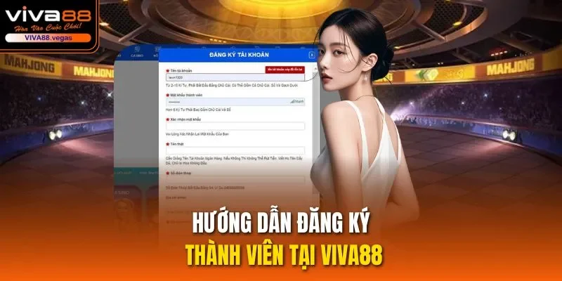 Hướng dẫn đăng ký thành viên tại Viva88